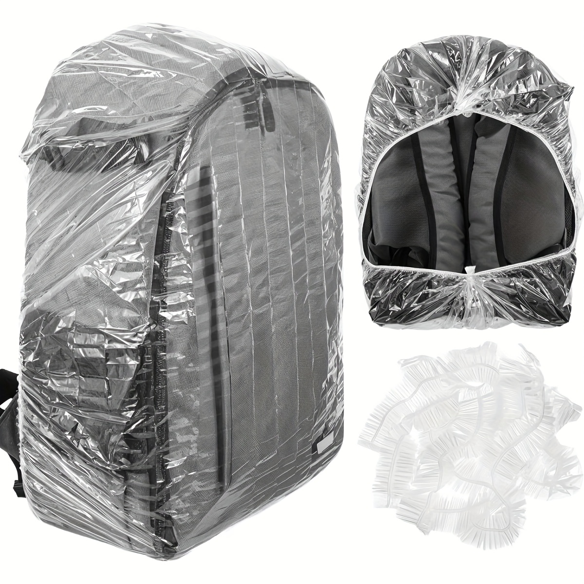 Rain Cover Backpack - 10Pcs Elastic Disposable Backpack Rain Cover