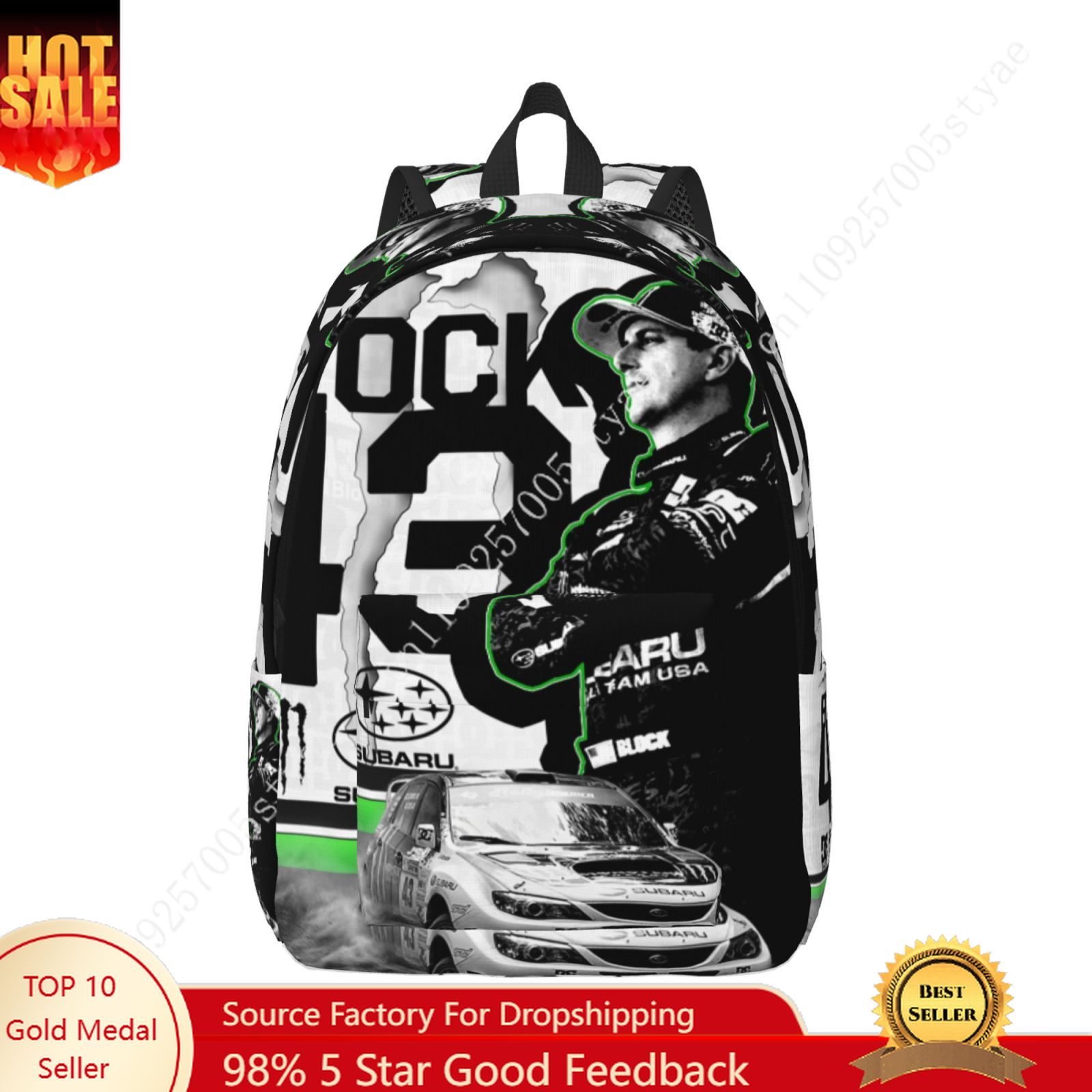 Canvas Backpack Casual - Ken Block 43 Custom Canvas Lightweight