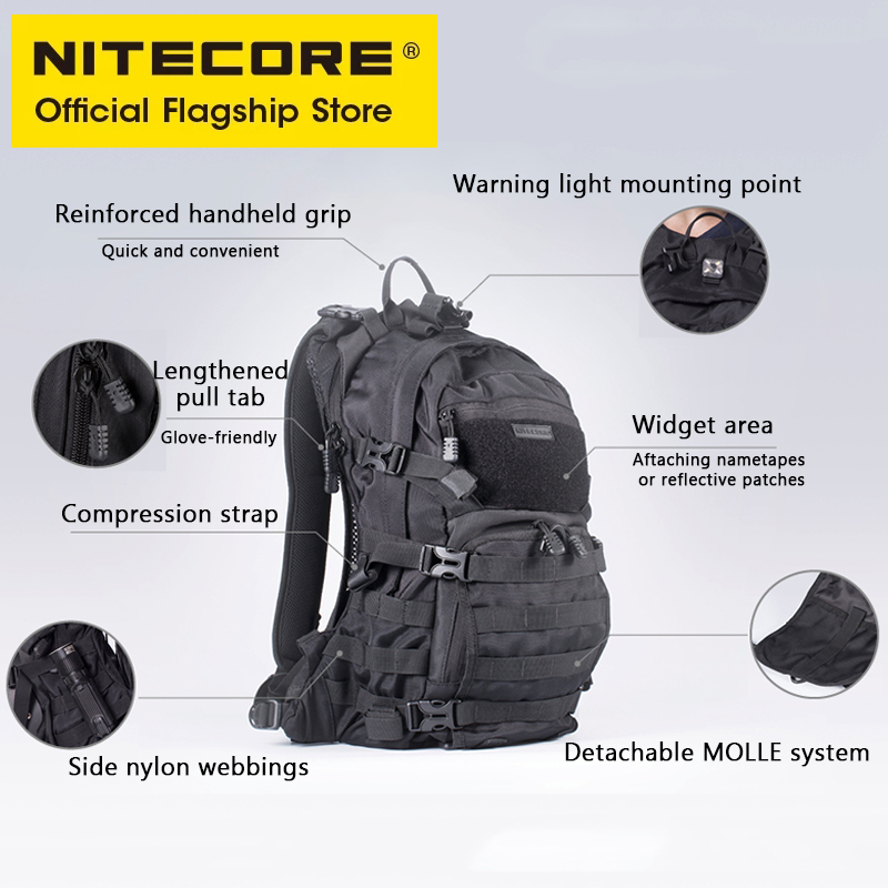 NITECORE BP20 20L Travel Backp - Rucksack Military Style recension och pris