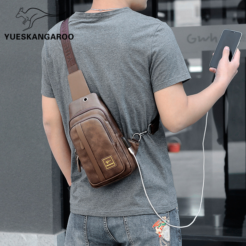 Portable Chest Bag for Man Fas - Mini Backpack Purse recension och pris
