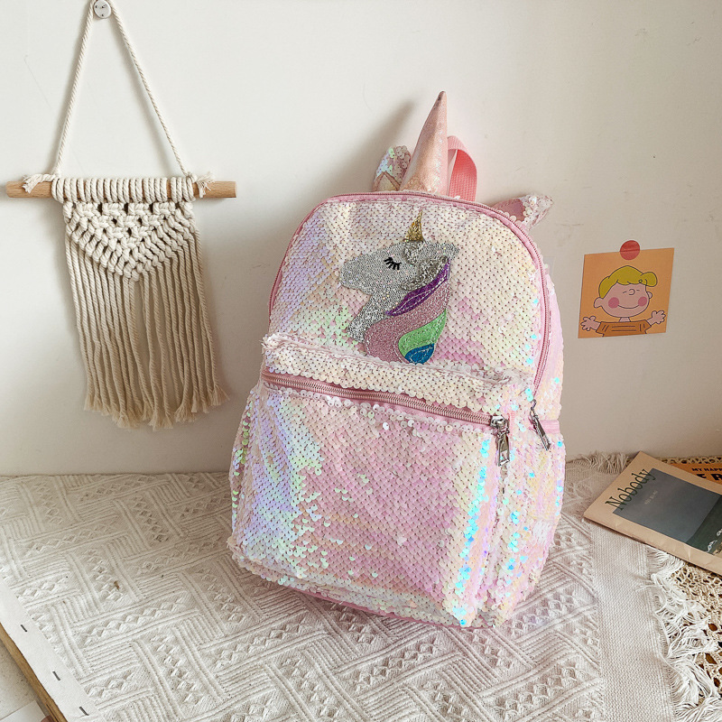 Sequin Unicorn Backpack Pink S - Fashion Backpack Women recension och pris