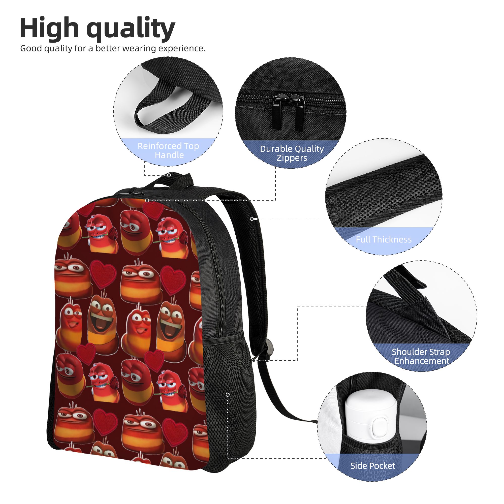 Larva Yellow Larva Red Backpac - School Backpack Teen recension och pris