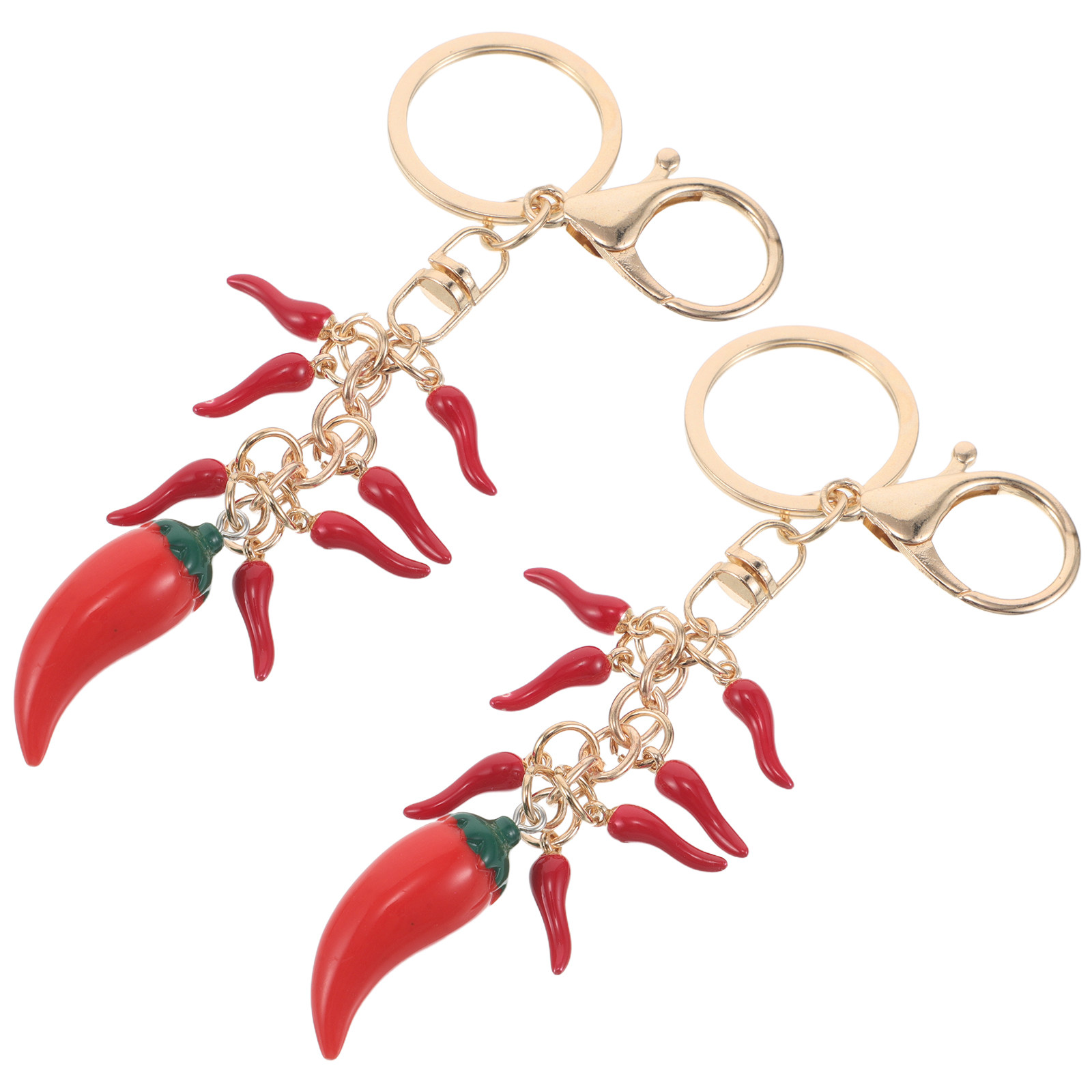2Pcs Kawaii Chili Pepper Keych - Mini Backpack Purse recension och pris