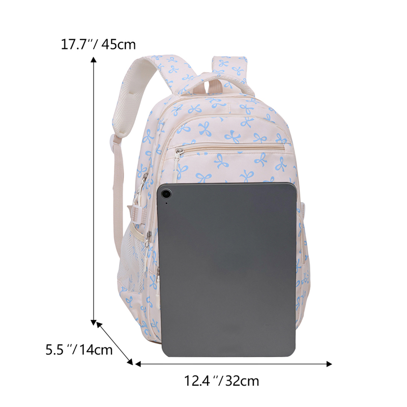 3Pcs Cute Bow Print Backpack w - Sling Backpack Shoulder recension och pris