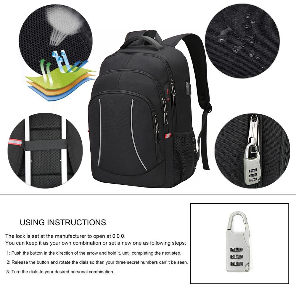 Men Multifuction Travel Laptop - Laptop Backpack 15.6 recension och pris