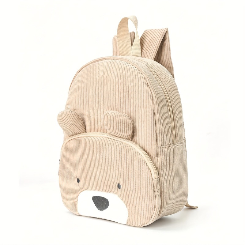 Cute Bear Corduroy Backpack fo - Canvas Backpack Casual recension och pris