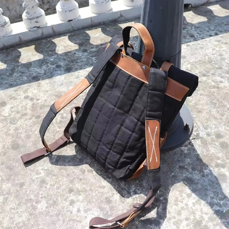 Fashion Men Backpack Waxed Can - Leather Backpack Vintage recension och pris
