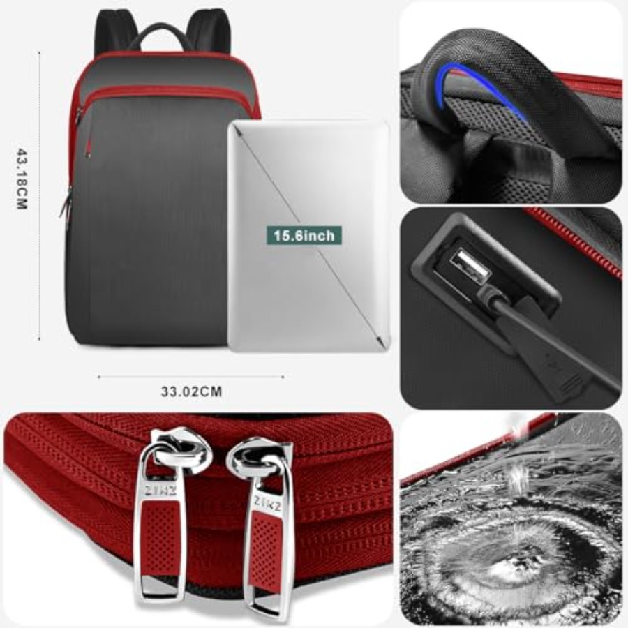 Slim and Expandable 15 15.6 16 - Travel Backpack Anti Theft recension och pris