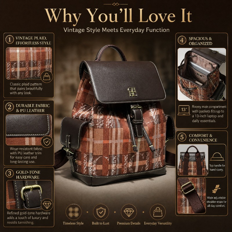 CHHC Fashion Color Block Backp - Fashion Backpack Women recension och pris