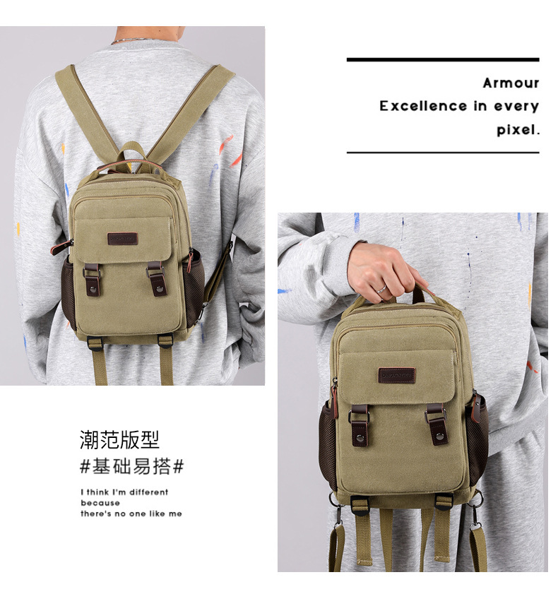 New Canvas Chest Bag Men Large - Canvas Backpack Casual recension och pris