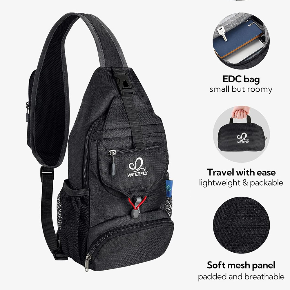 WATERFLY Chest Bag Shoulder Sm - Sling Backpack Shoulder recension och pris