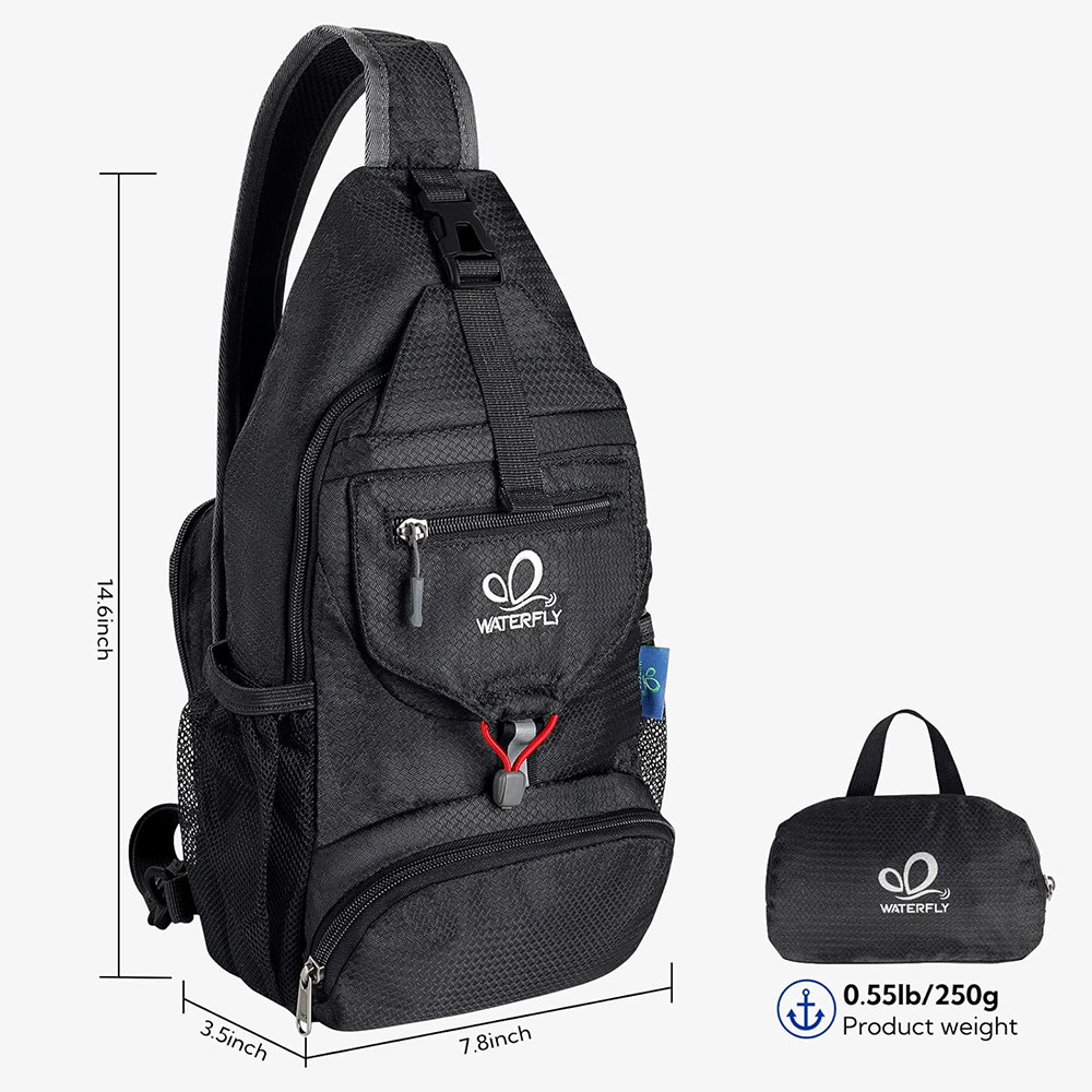 WATERFLY Chest Bag Shoulder Sm - Sling Backpack Shoulder recension och pris