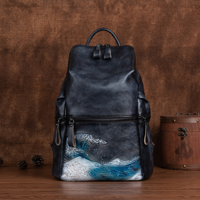 Genuine Real Soft Leather Wome - Leather Backpack Vintage recension och pris
