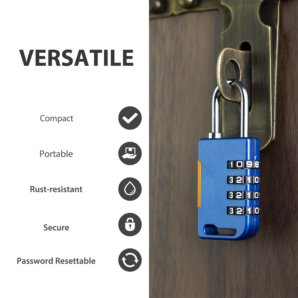 4 Digit Combination Padlock wi - Travel Backpack Anti Theft recension och pris