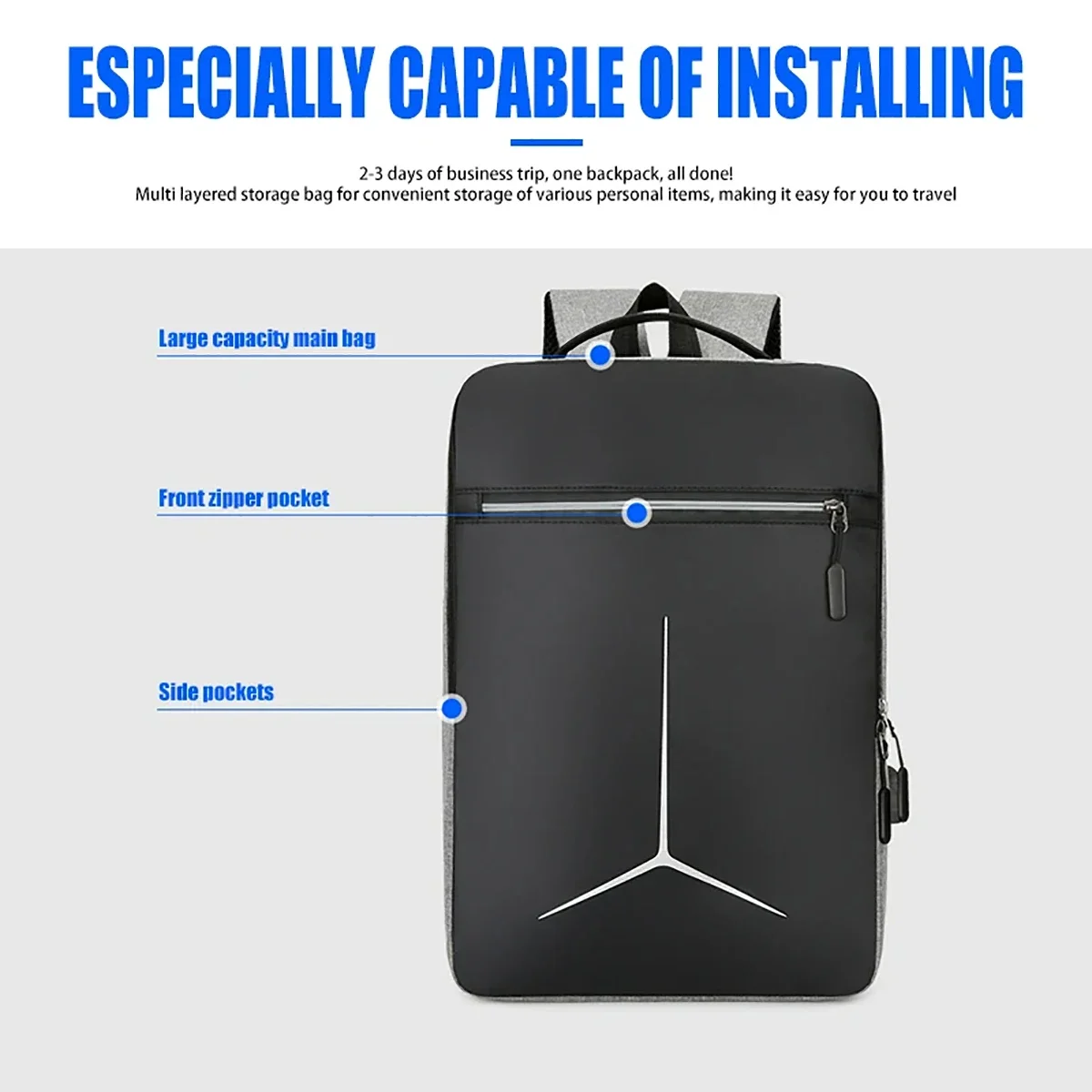 Fashion Anti Theft USB Waterpr - Travel Backpack Anti Theft recension och pris